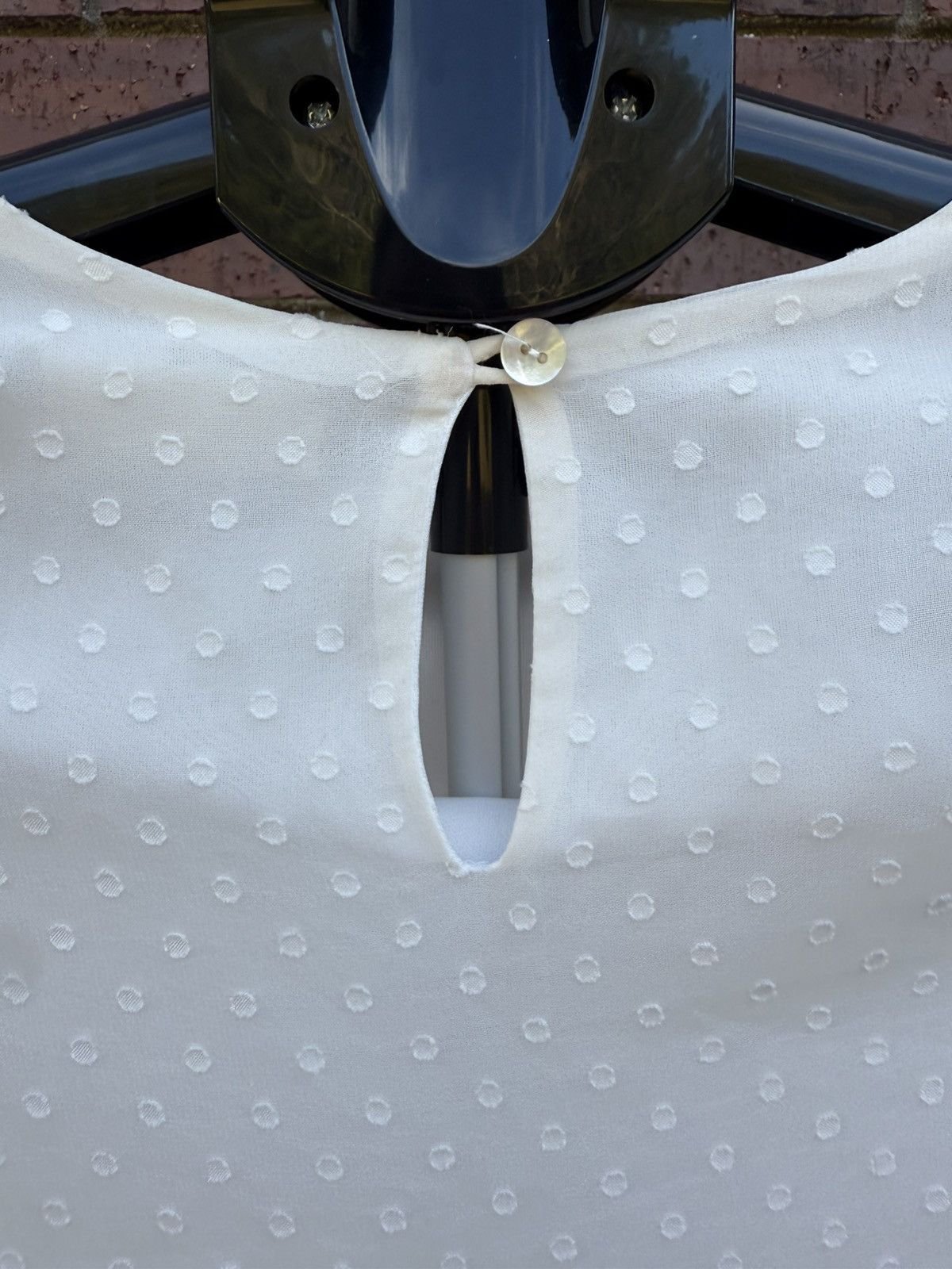 Other Altar'd State Mini Dress Sheer Ivory Swiss Dot Tiered Bell Size XS / US 0-2 / IT 36-38 - 6 Thumbnail