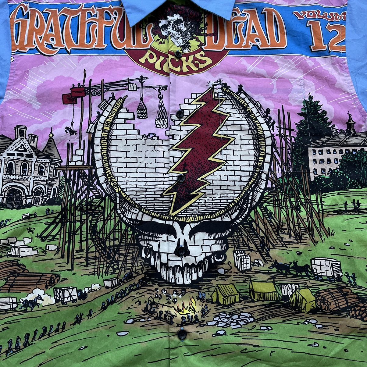Grateful Dead × Japanese Brand Grateful Dead Dave’s Picks All Over Print Y2K Button Shirt Size US L / EU 52-54 / 3 - 4 Thumbnail