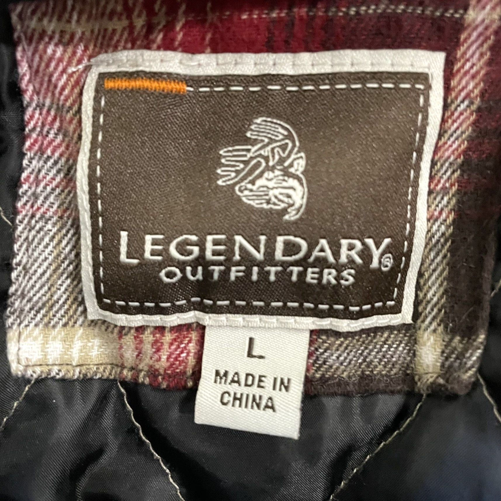 Vintage Legendary Outfitters Hoodie Mens Size L plaid quilt lined flannel Size US L / EU 52-54 / 3 - 4 Thumbnail