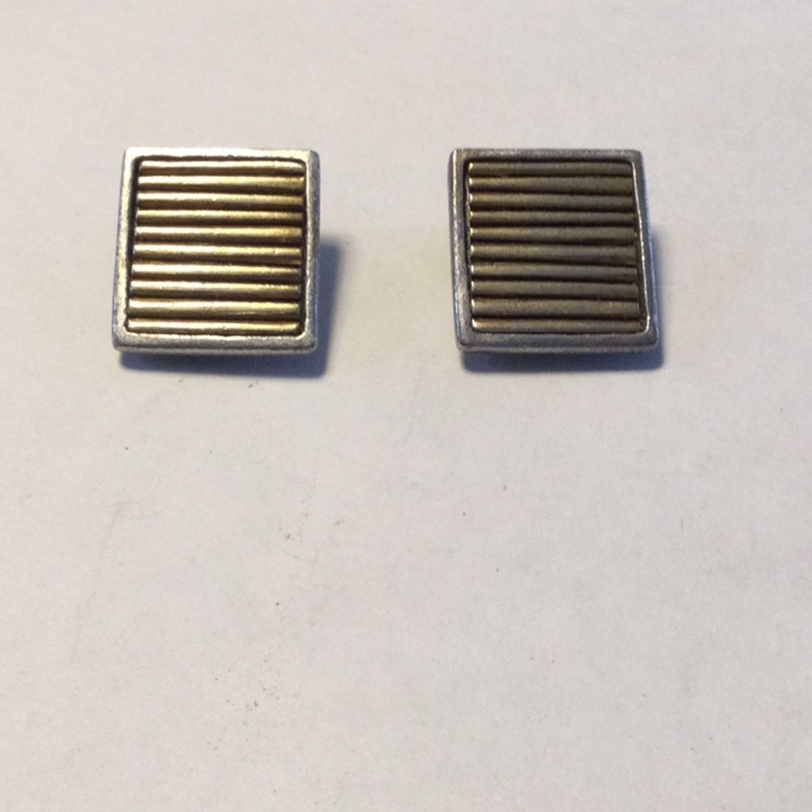 Other Chico's Vintage Gold & Silver Tone Square Clip-On Earrings Size ONE SIZE - 15 Thumbnail