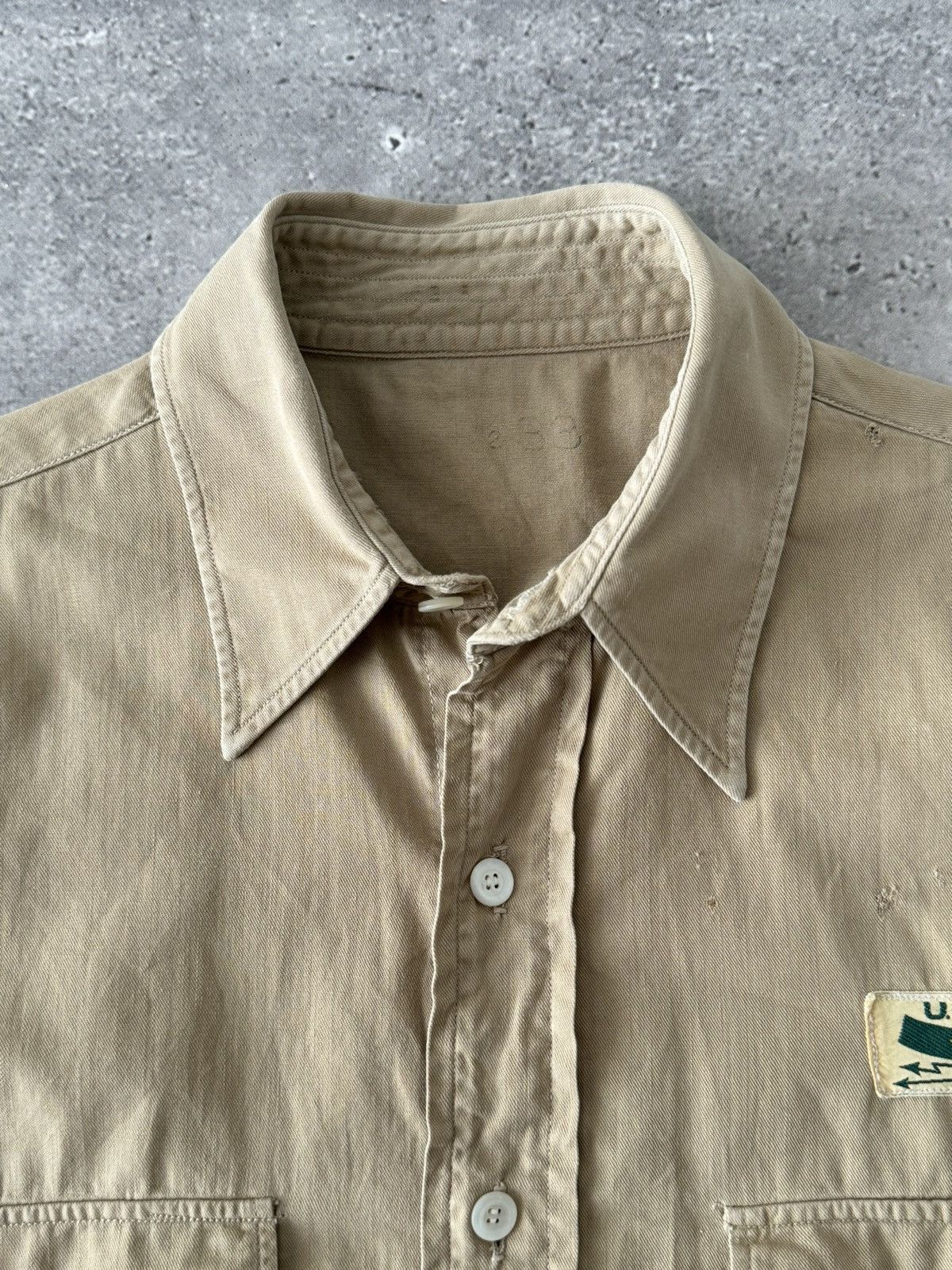 Other Antique WW2 US Army Summer Short Sleeve Button Shirt Size US M / EU 48-50 / 2 - 4 Thumbnail