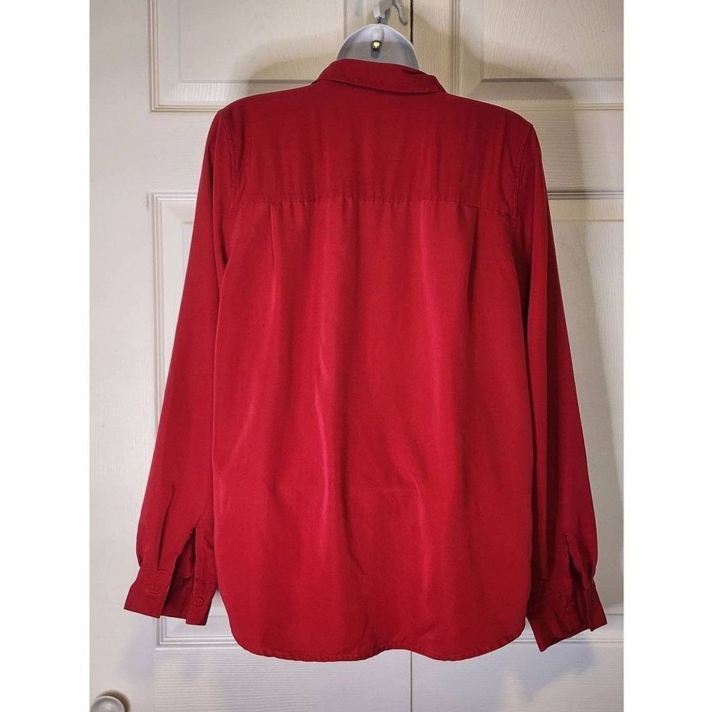 Other Christopher & Banks Red Blouse Size L / US 10 / IT 46 - 4 Thumbnail