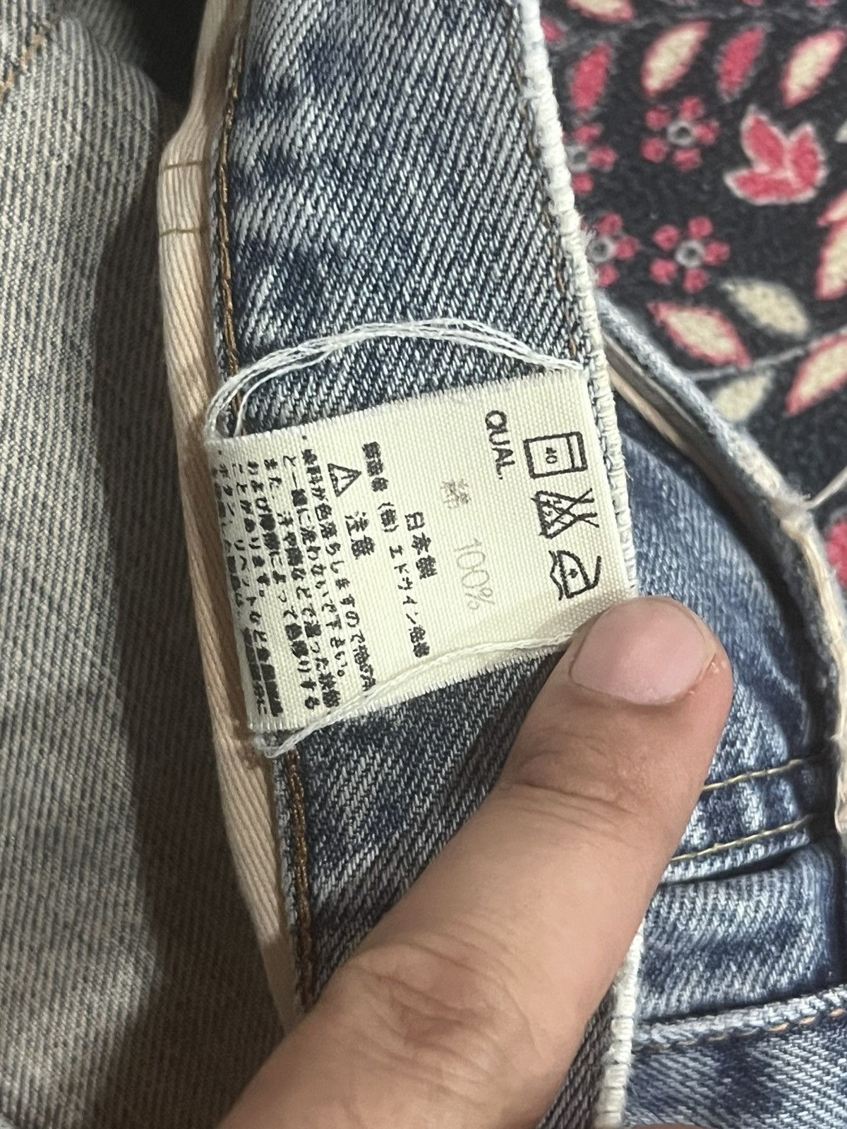 Edwin Vintage Edwin 505X Blue Washed Selvedge Frayed Leg Jeans Size US 32 / EU 48 - 22 Thumbnail