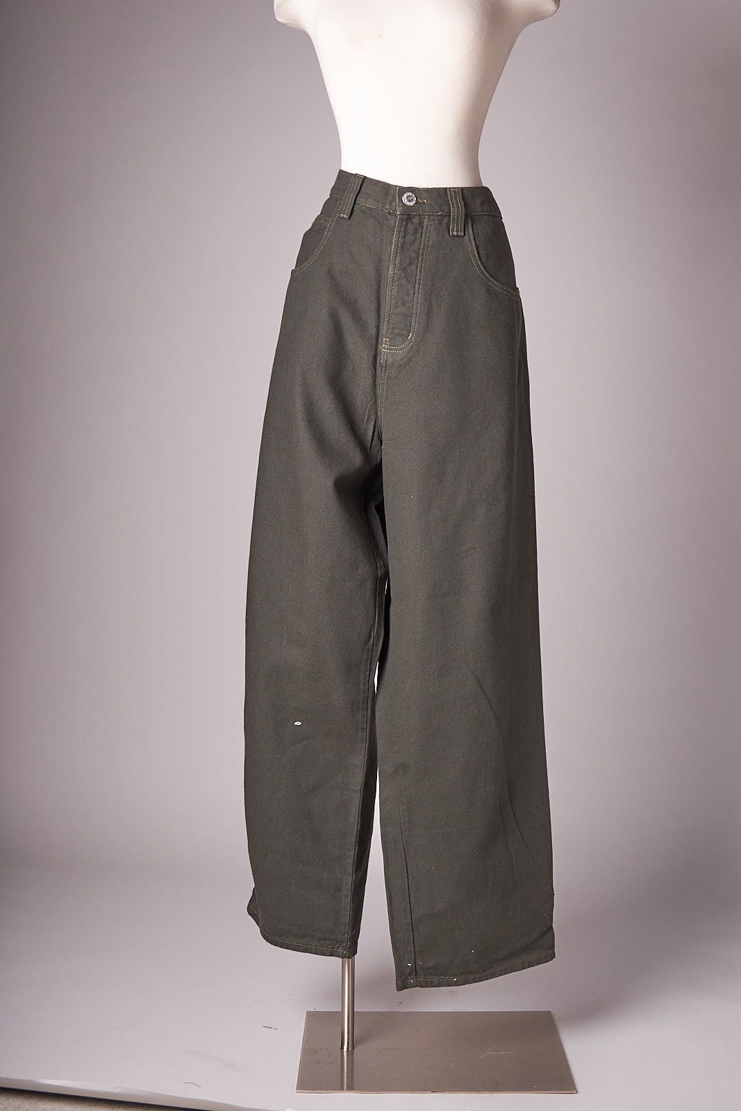 Split 1990s Deadstock Green Baggy Split Skateboarding Pants Size US 38 / EU 54 - 1 Thumbnail