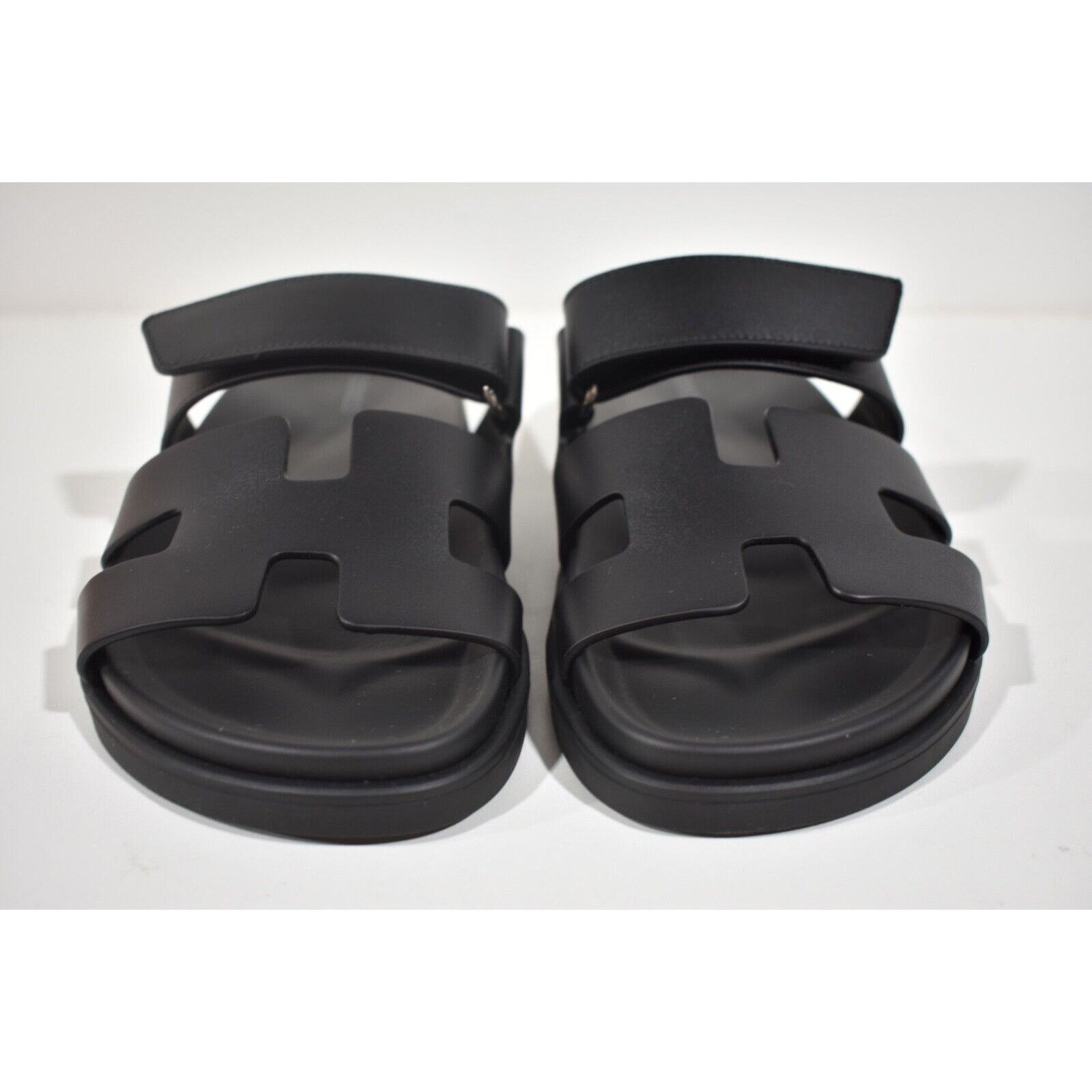 Hermes Hermes Chypre Sandal Black Calfskin Leather H Logo Strap Size US 12 / IT 42 - 5 Thumbnail