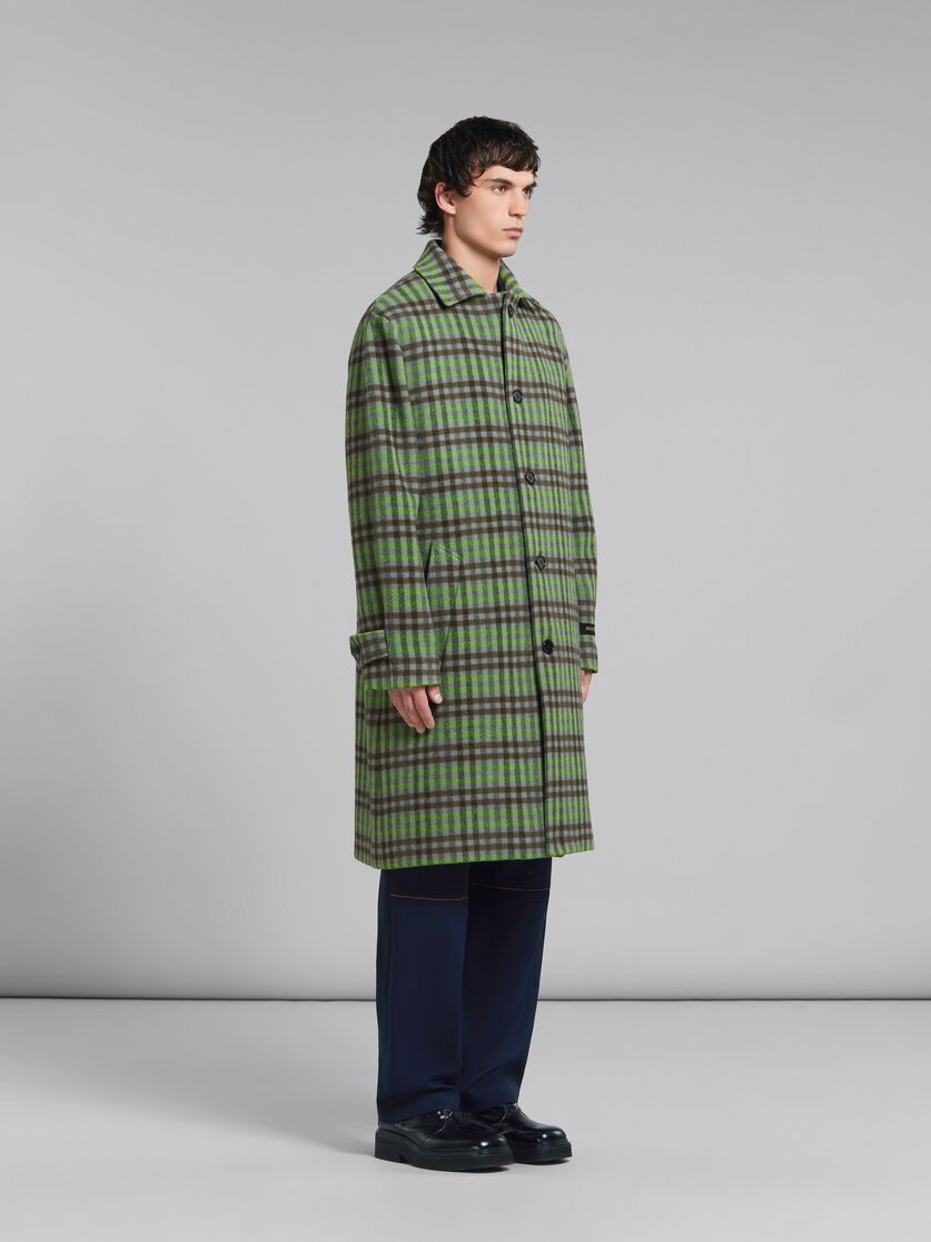 Marni o1w1db10125 Check Pattern Wool Coat in Multicolor Size US L / EU 52-54 / 3 - 3 Thumbnail