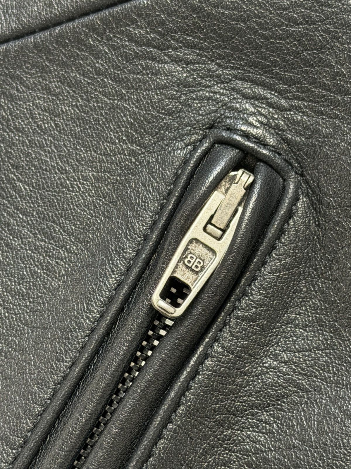 Balenciaga Balenciaga Shrunk Racer Jacket Black Leather Size XS / US 0-2 / IT 36-38 - 8 Thumbnail