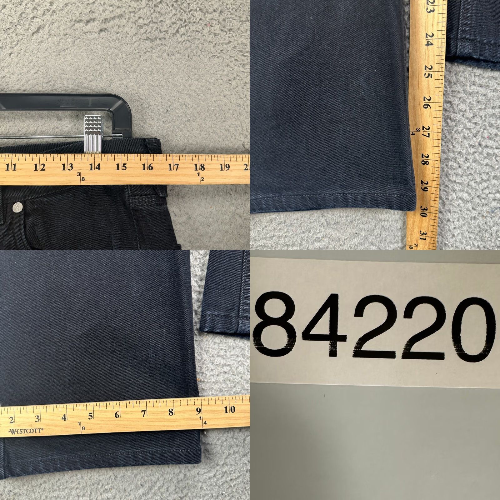 Hugo Boss BOSS Hugo Boss Alabama Straight Leg Jeans Black Denim 5-Pocket Mens 35x30 EUC Size US 35 - 8 Thumbnail
