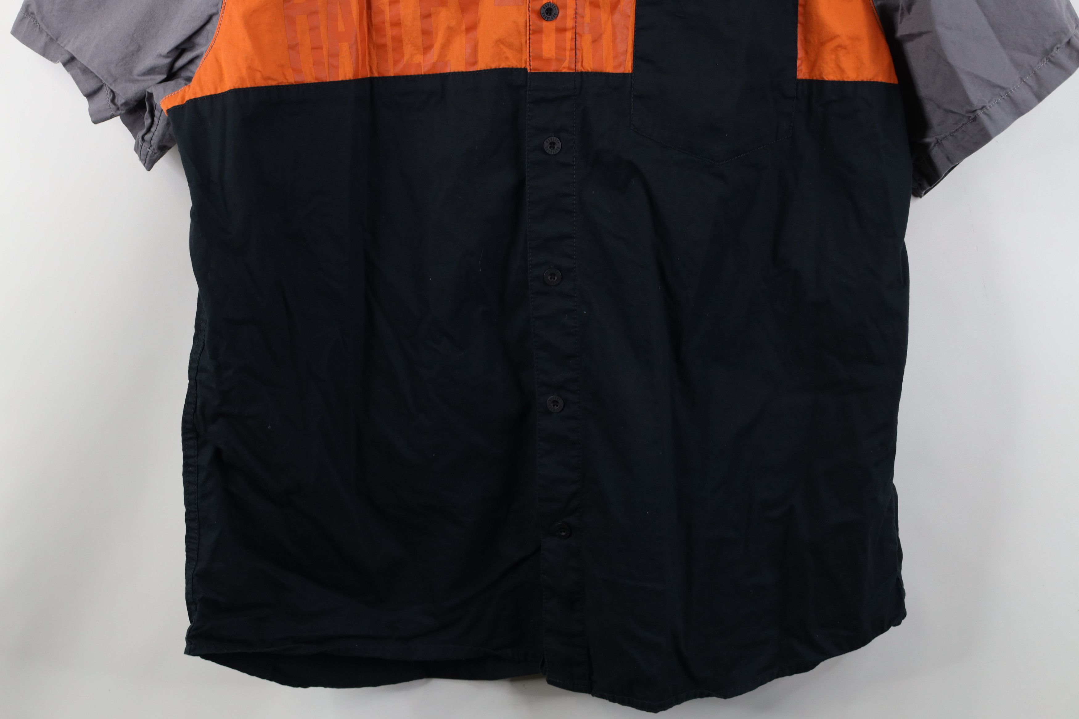 Harley Davidson Vintage Y2K Harley Davidson Mechanic Workwear Button Shirt Size US XL / EU 56 / 4 - 3 Thumbnail