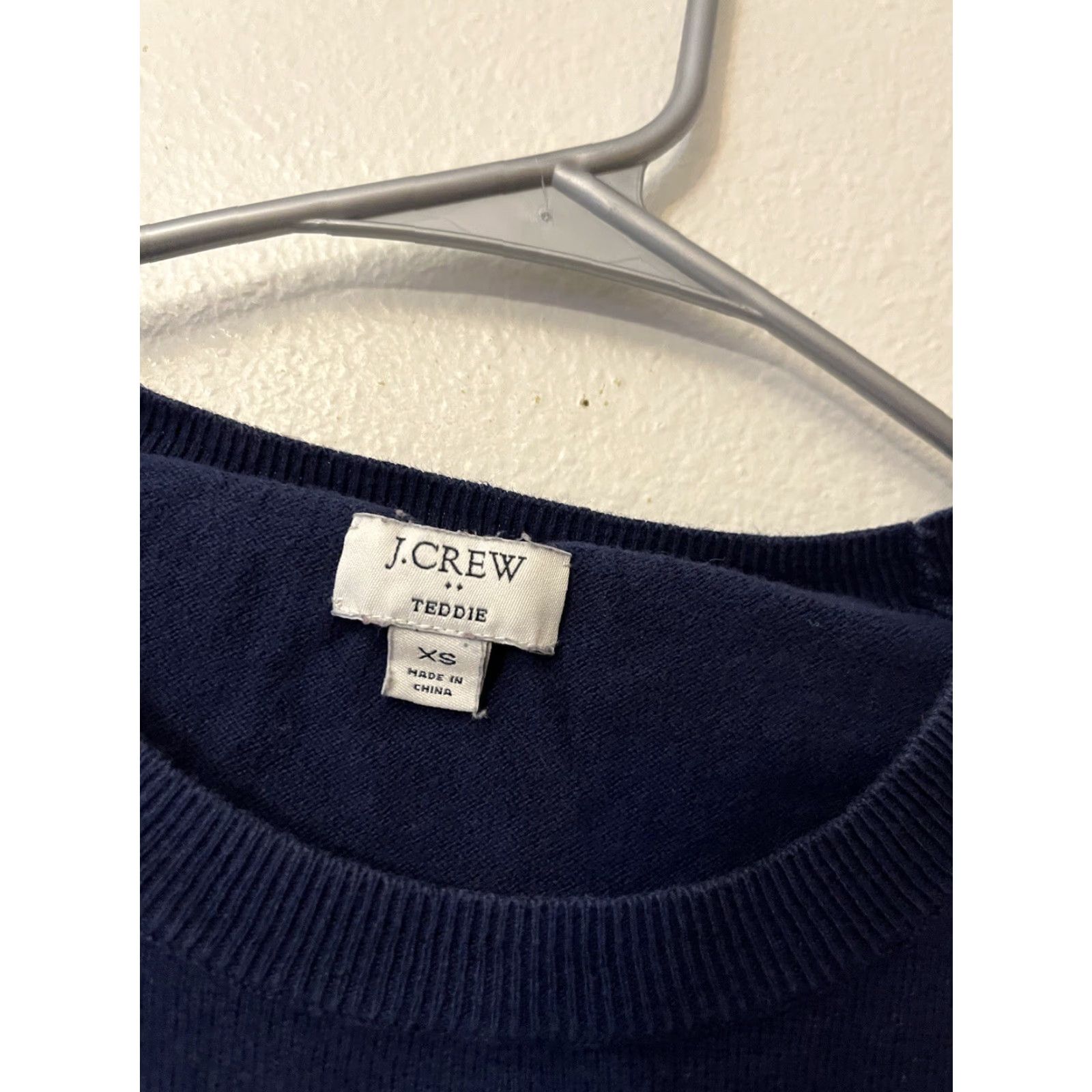 J.Crew J.CREW Womens Tie Dye Sweater Pullover Long Sleeve XS Navy Blue Lightweight Casual Size XS / US 0-2 / IT 36-38 - 2 Thumbnail