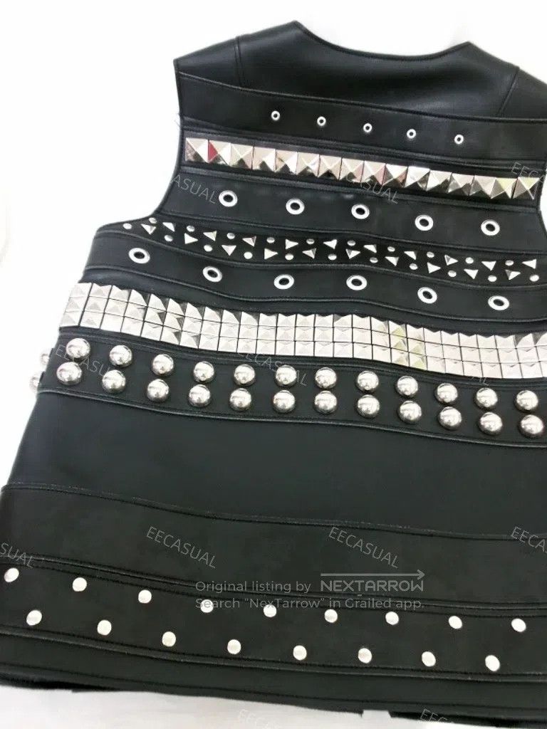 Junya Watanabe Junya Watanabe Black studded leather patchwork vest sleeve Size S / US 4 / IT 40 - 4 Thumbnail