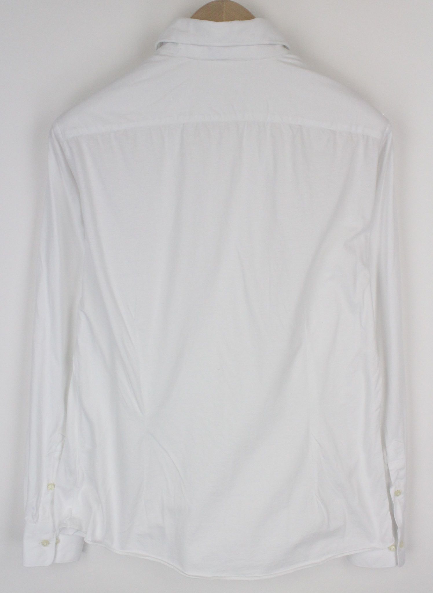 Suitsupply 42/16 1/2 Extra Slim White Cotton Polo 72370 Size 42R - 2 Thumbnail