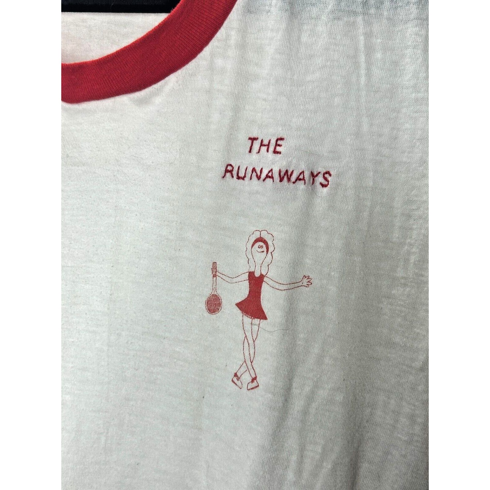 Other Vintage Screen Stars White Tee Red Ringer The Runaways T Size S / US 4 / IT 40 - 4 Thumbnail