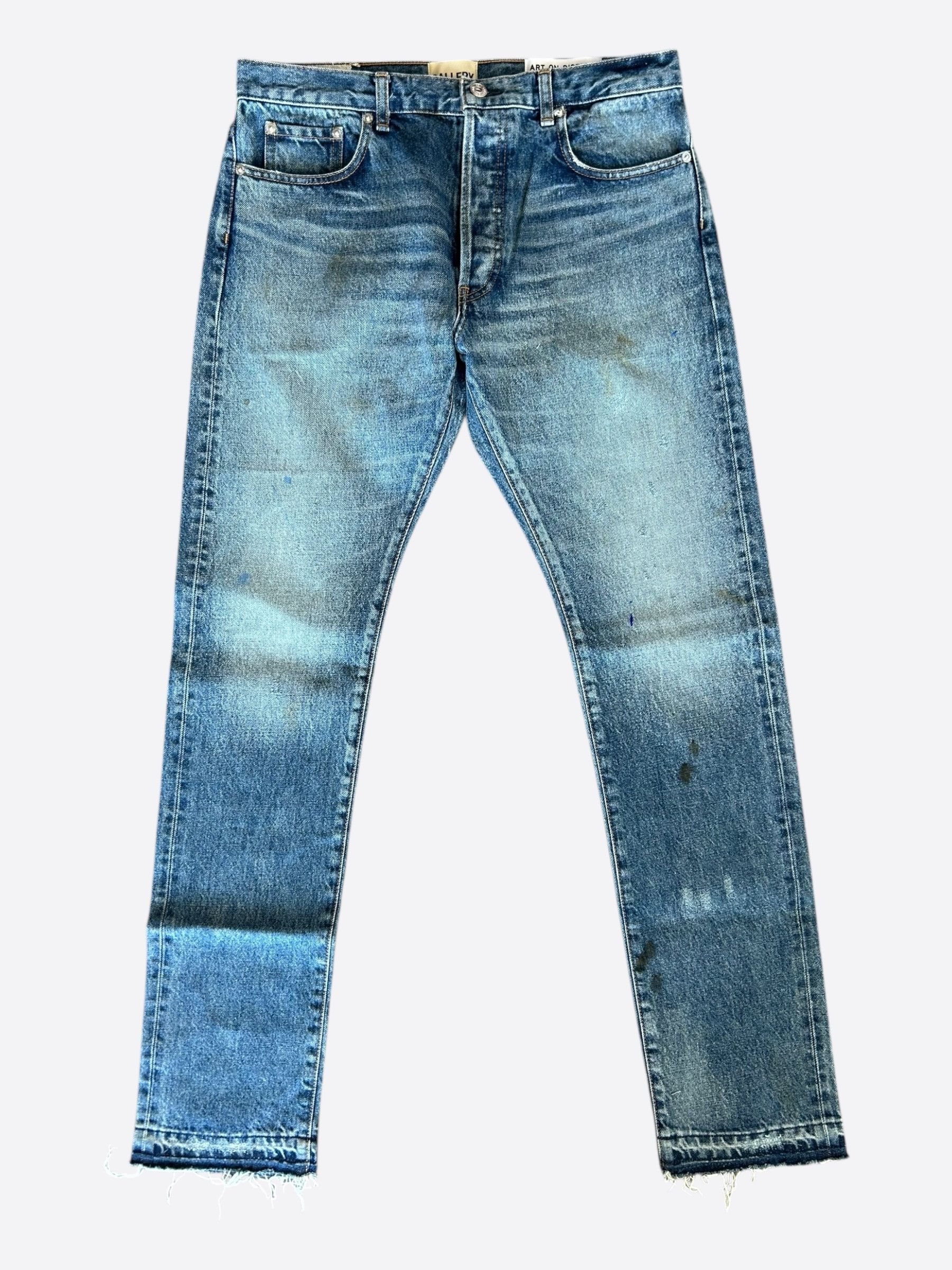 Gallery Dept. Indigo 5001 Vintage Reworked Selvage Denim Jeans Size US 34 / EU 50 - 1 Thumbnail
