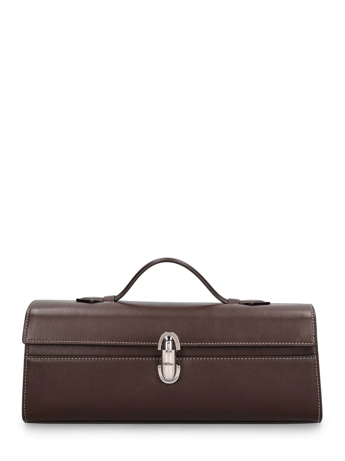 SAVETTE Slim Symmetry Brown Leather Shoulder Bag