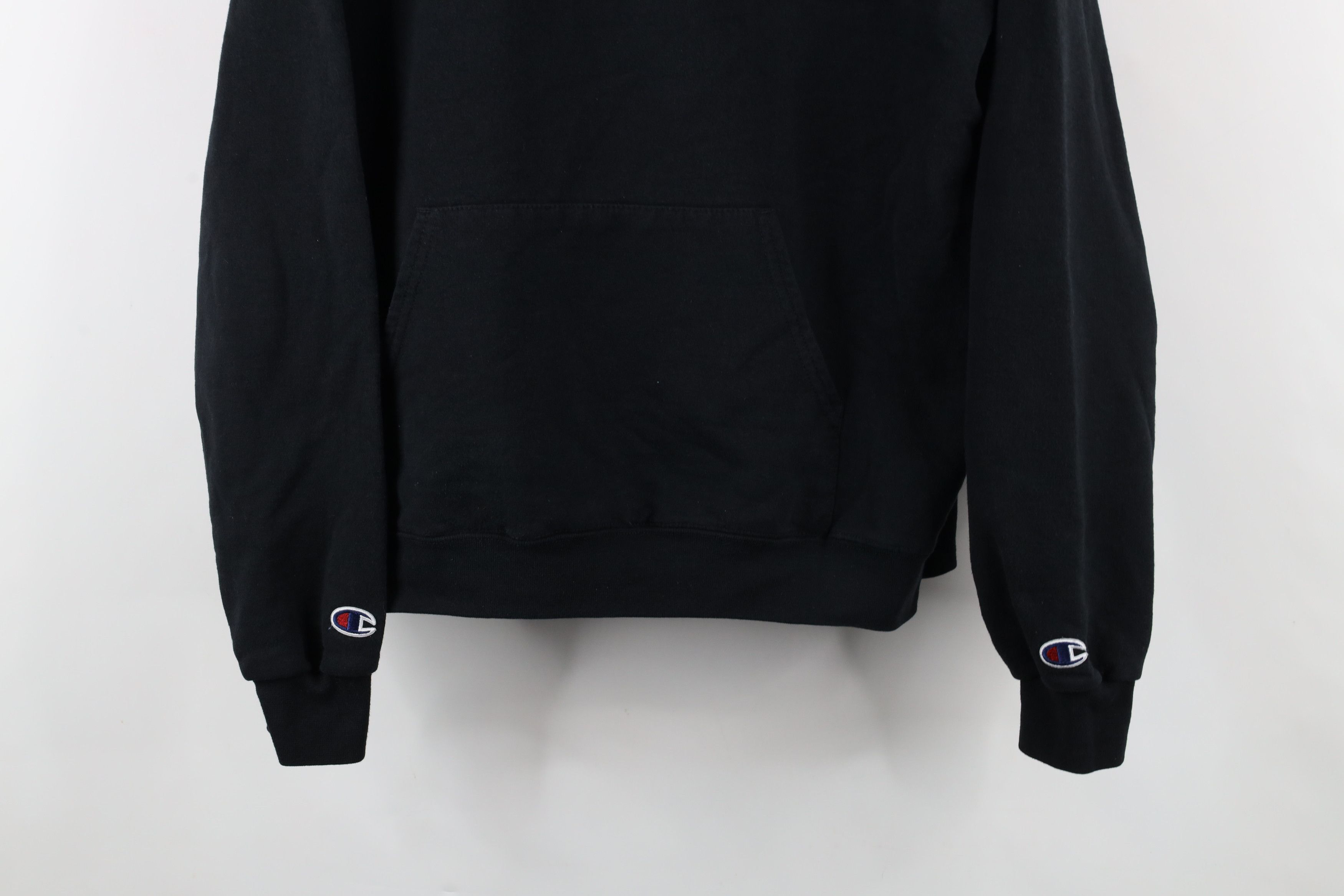 Champion × Vintage Vintage 90s Champion Classic Logo Hoodie Sweatshirt Black Size US L / EU 52-54 / 3 - 3 Thumbnail