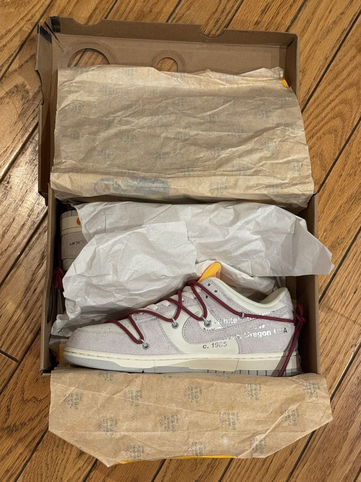 Nike × Off-White Nike x Off White Dunk Low ‘Lot 35’ Size US 10 / EU 43 - 1 Thumbnail