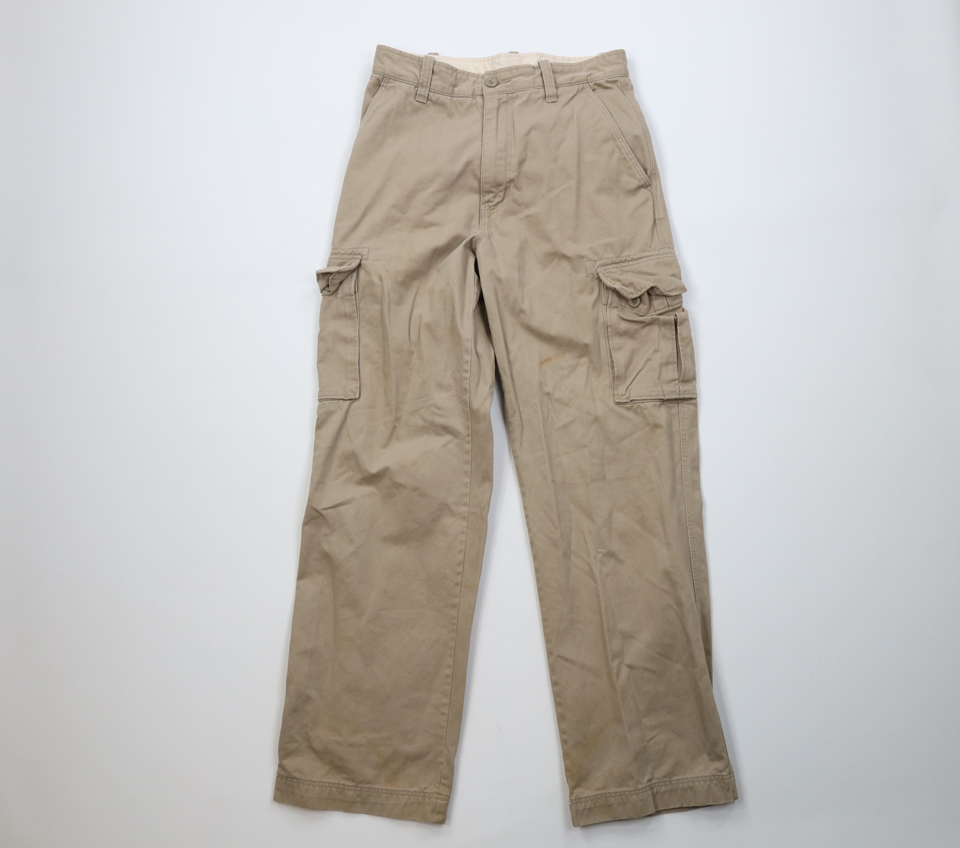 Vintage Vintage 90s Y2K Streetwear Wide Leg Cargo Pants Khaki Tan Size US 30 / EU 46 - 1 Thumbnail