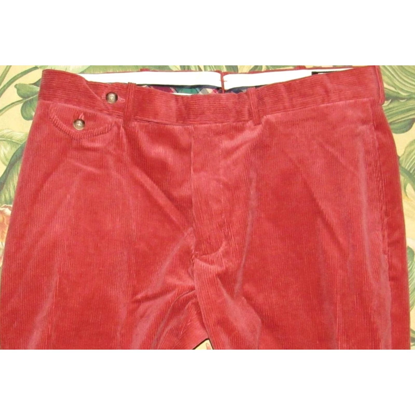 Ralph Lauren VINTAGE Ralph Lauren Pink Flat Front Corduroy Pants 34 x 32 Polo Chino Men 34x32 Pink Mens Corduroy Pants Size US S / EU 44-46 / 1 - 2 Thumbnail