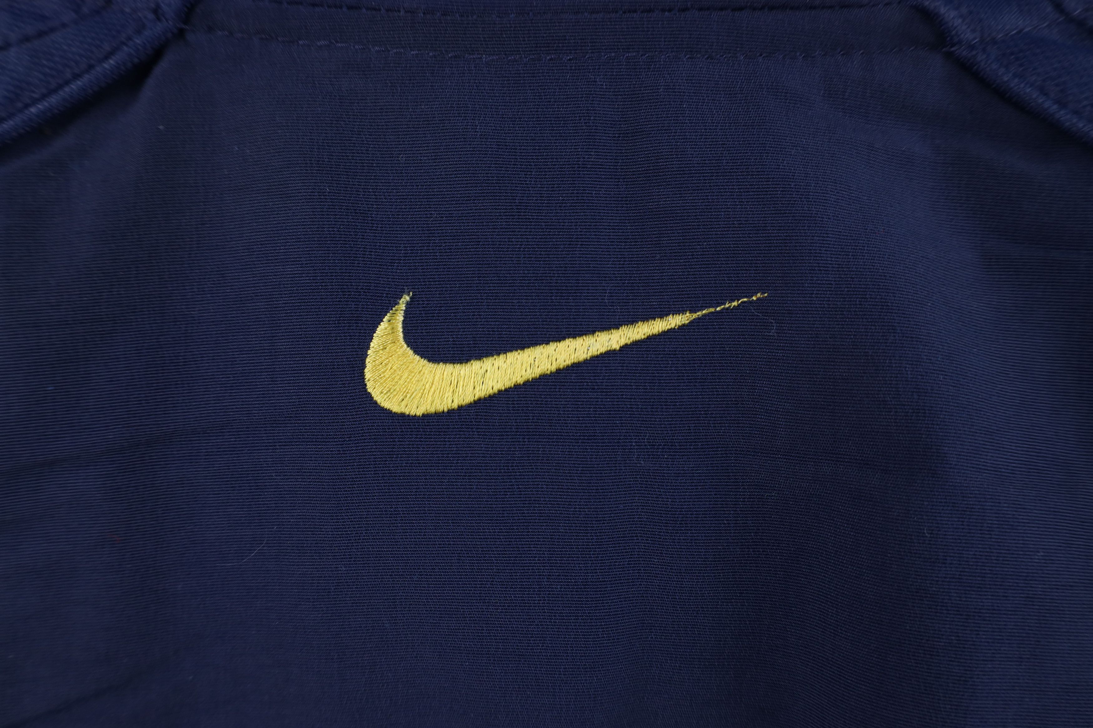Nike Vintage 90s Nike University of Michigan Bomber Jacket Blue Size US XL / EU 56 / 4 - 12 Thumbnail