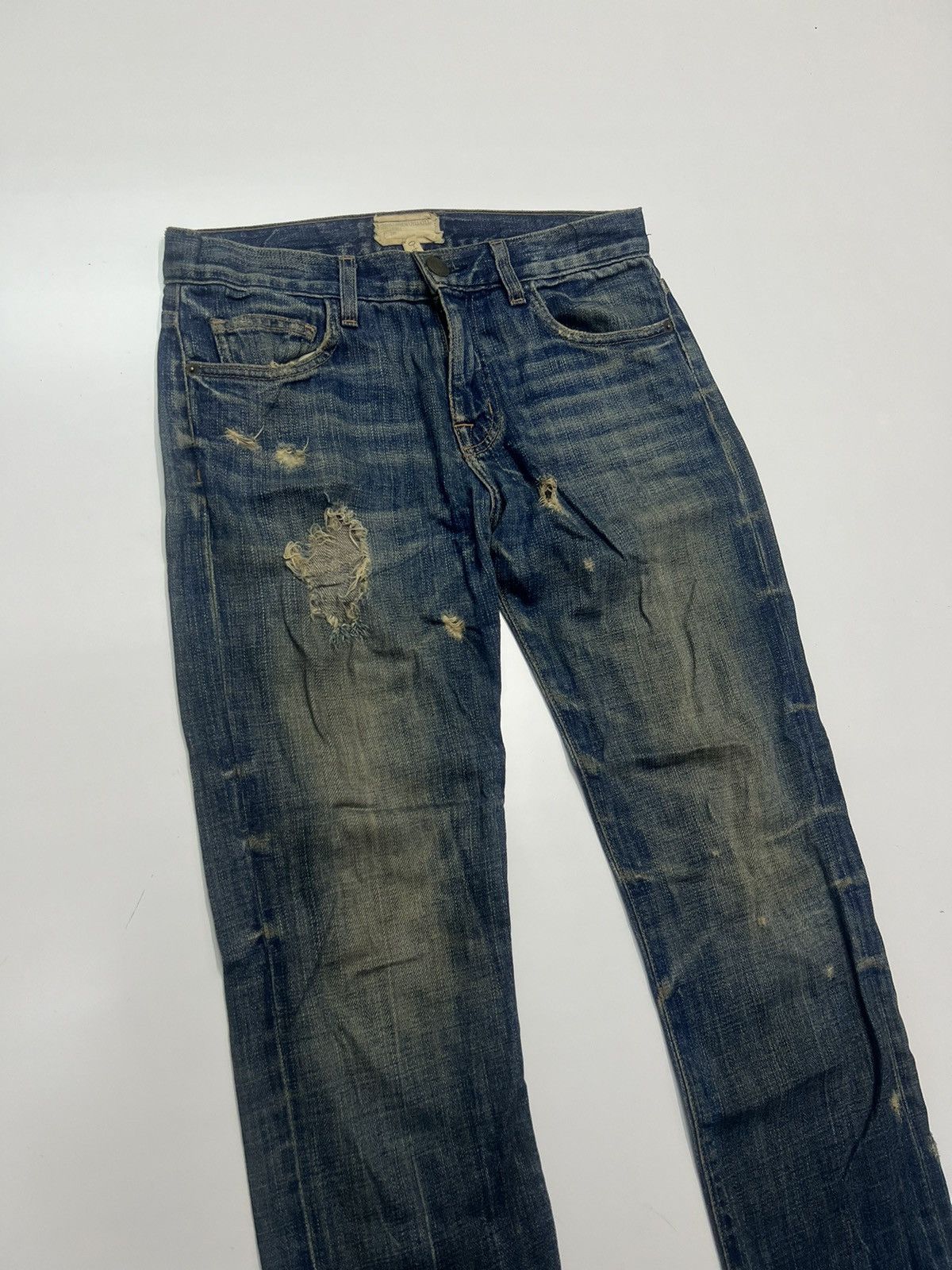 Current/Elliot Current Elliott Distress Denim Jeans Size 31 Size US 31 - 2 Thumbnail