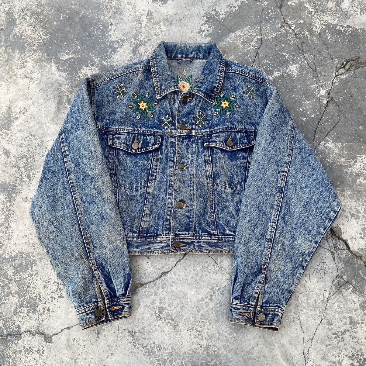 Japanese Brand VTG Acid Wash Denim Jacket KAPITAL STYLE Size US L / EU 52-54 / 3 - 1 Thumbnail