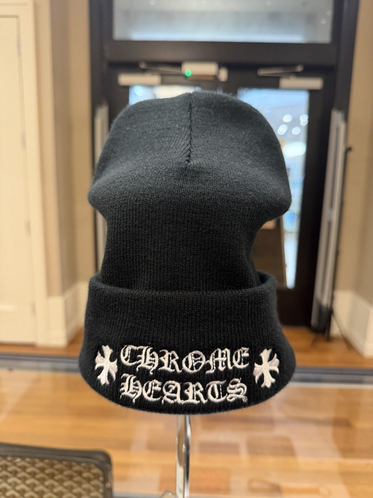 Chrome Hearts Chrome Hearts Black Beanie Size ONE SIZE - 2 Thumbnail