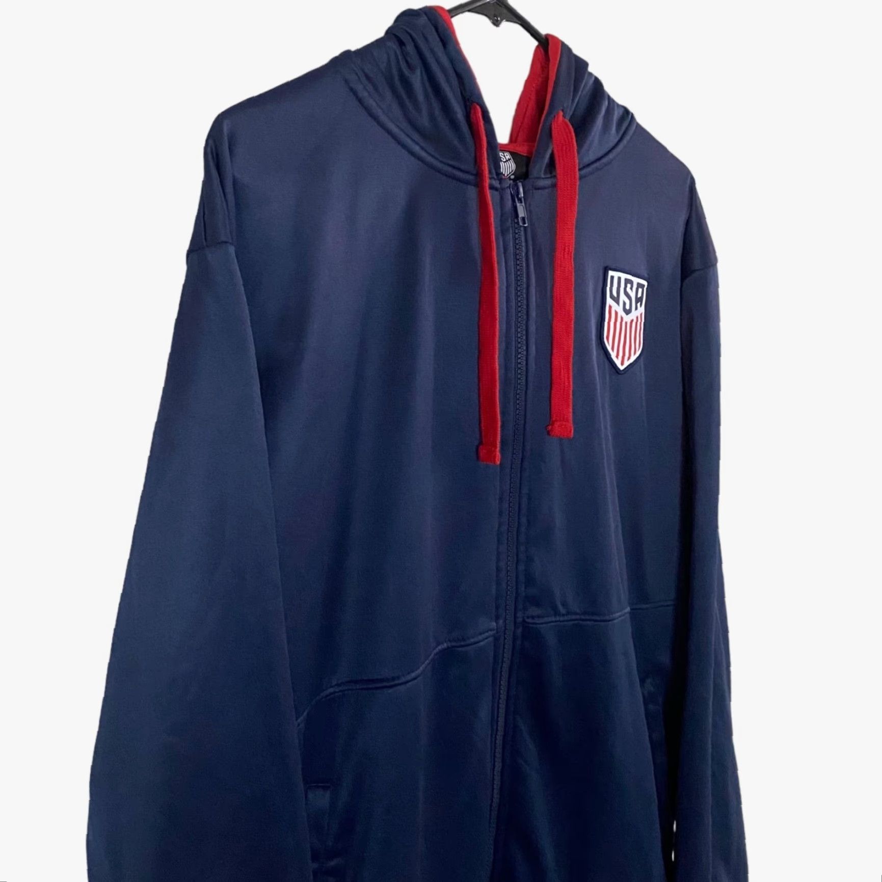 Vintage U.S. Soccer Hoodie Sideline Full-Zip Navy Blue Men's Small Long-Sleeve Pullover Mens Size US S / EU 44-46 / 1 - 4 Thumbnail