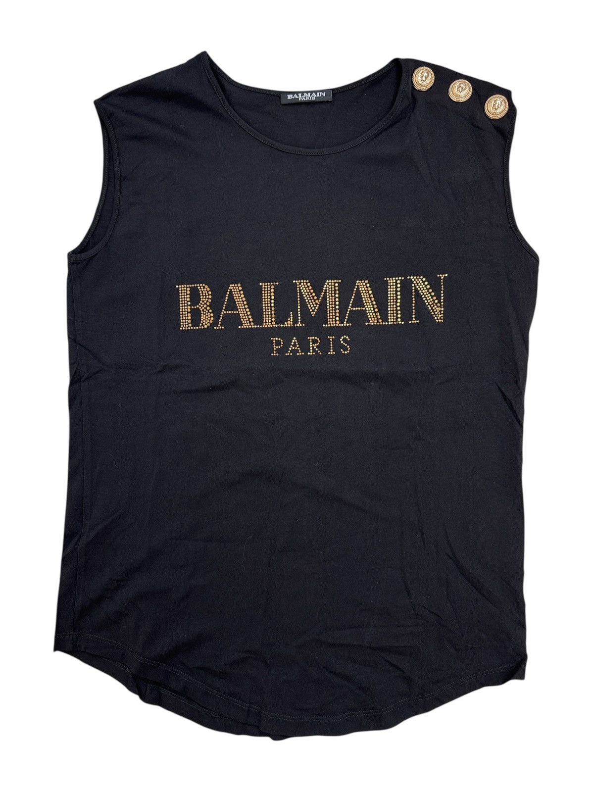 Balmain Stud Logo Tank Top Size US M / EU 48-50 / 2 - 1 Thumbnail