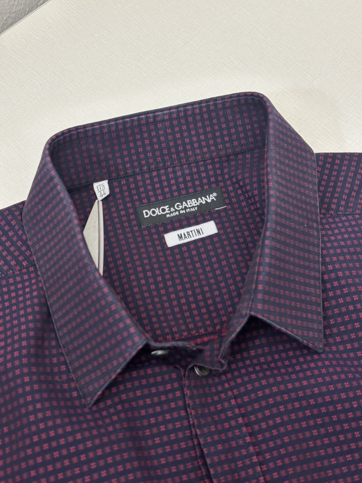 Dolce & Gabbana Dolce & Gabbana Martini Herringbone Dress Button Up Shirt 44 Size US L / EU 52-54 / 3 - 1 Thumbnail