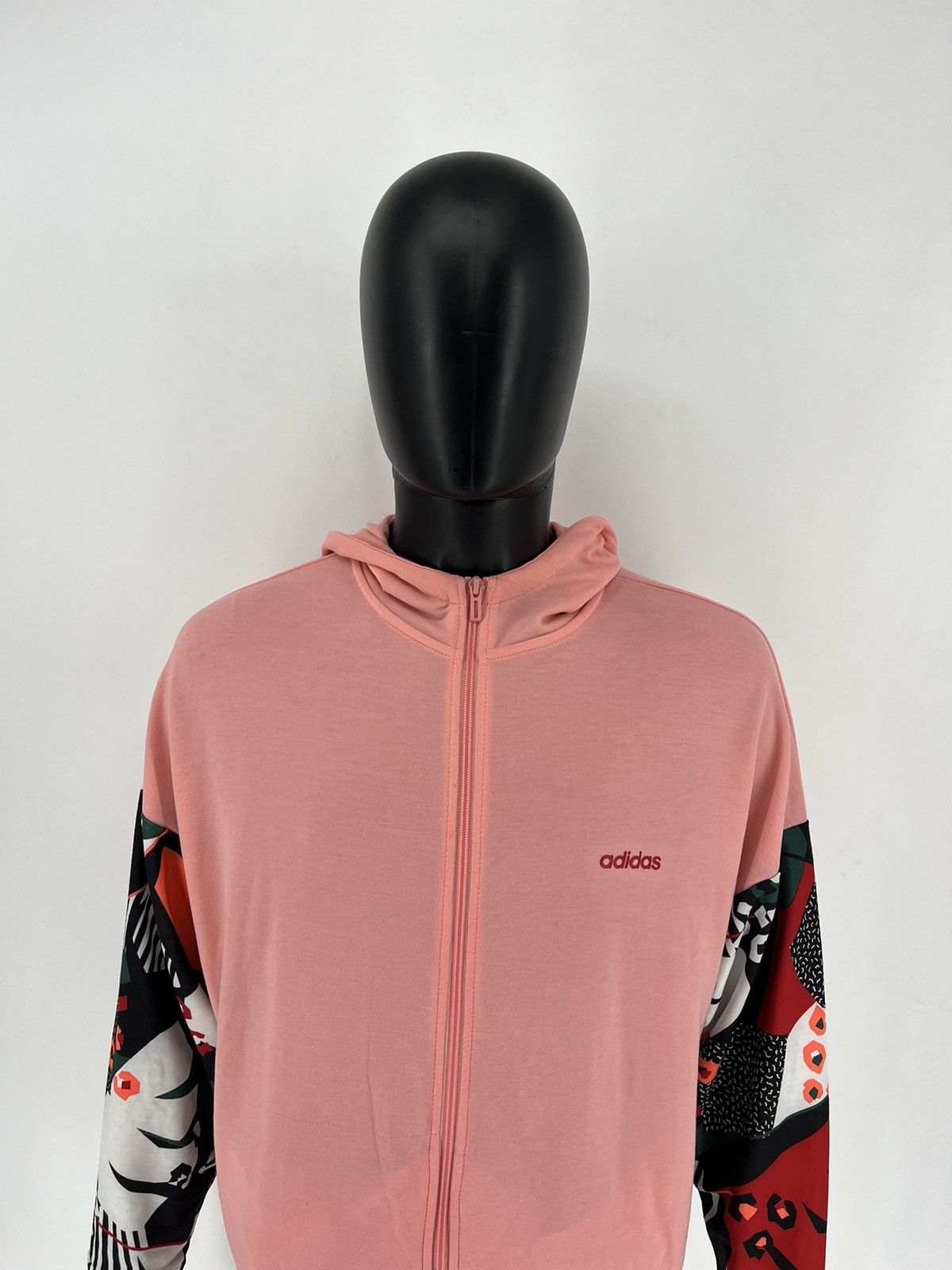 Adidas × Vintage Adidas Vintage Casual Flower Pattern Zip Sweatshirt 90's Size US M / EU 48-50 / 2 - 5 Thumbnail