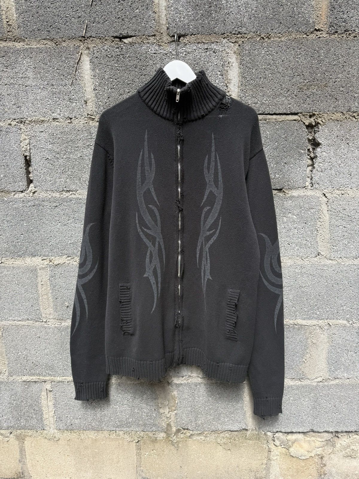 トップス 24fw balenciaga y2k zip up knit cardigan Balenciaga Y2K Zip-Up Cardigan | Saks Fifth Avenue