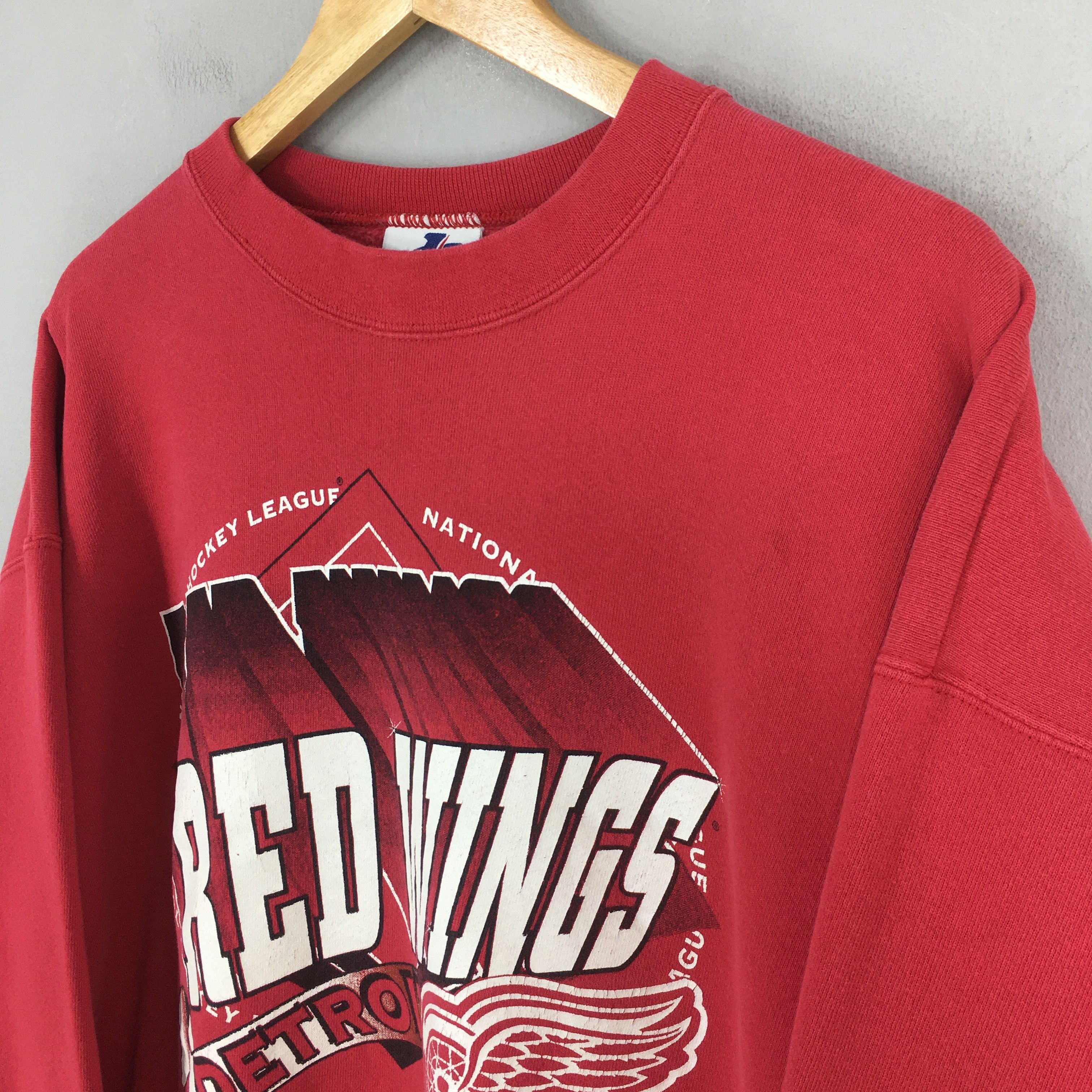 Logo Athletic × NHL Vintage 90s Detroit Red Wings NHL Sweatshirt Large Size US L / EU 52-54 / 3 - 3 Thumbnail