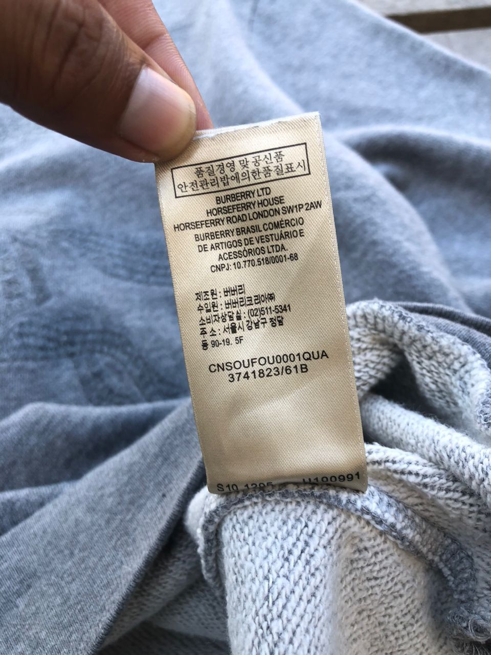 Burberry Burberry Brit Big Logo Sweatshirt Embroidery Size US L / EU 52-54 / 3 - 6 Thumbnail