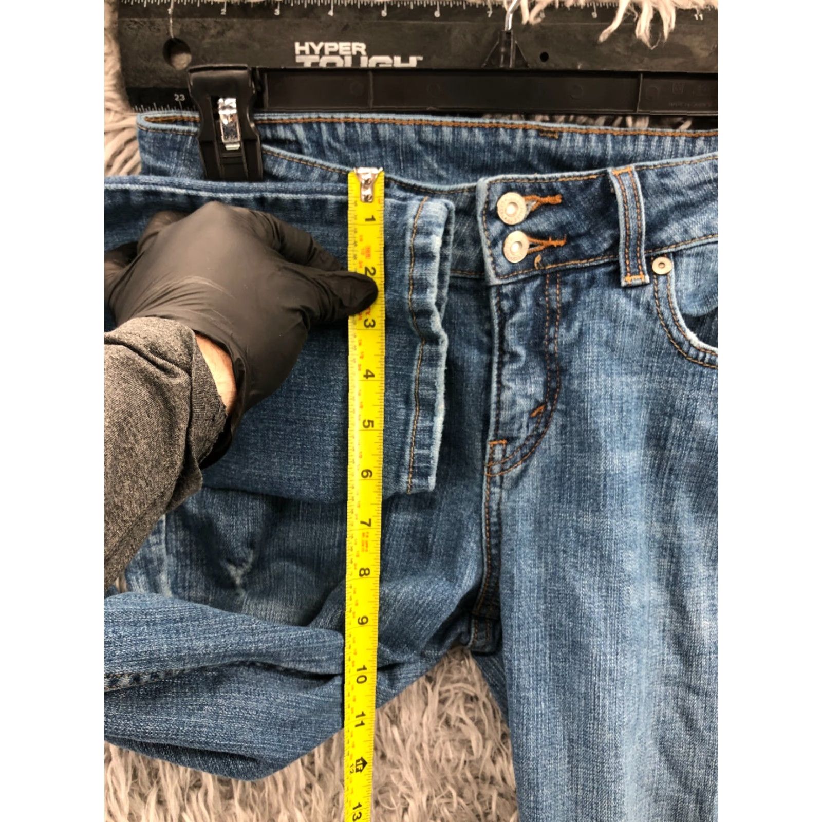 Levi's Levi's 526 Slender Straight Jeans Womens Size 4 Blue SMALL IMPERFECTIONS Size 27" / US 4 / IT 40 - 4 Thumbnail