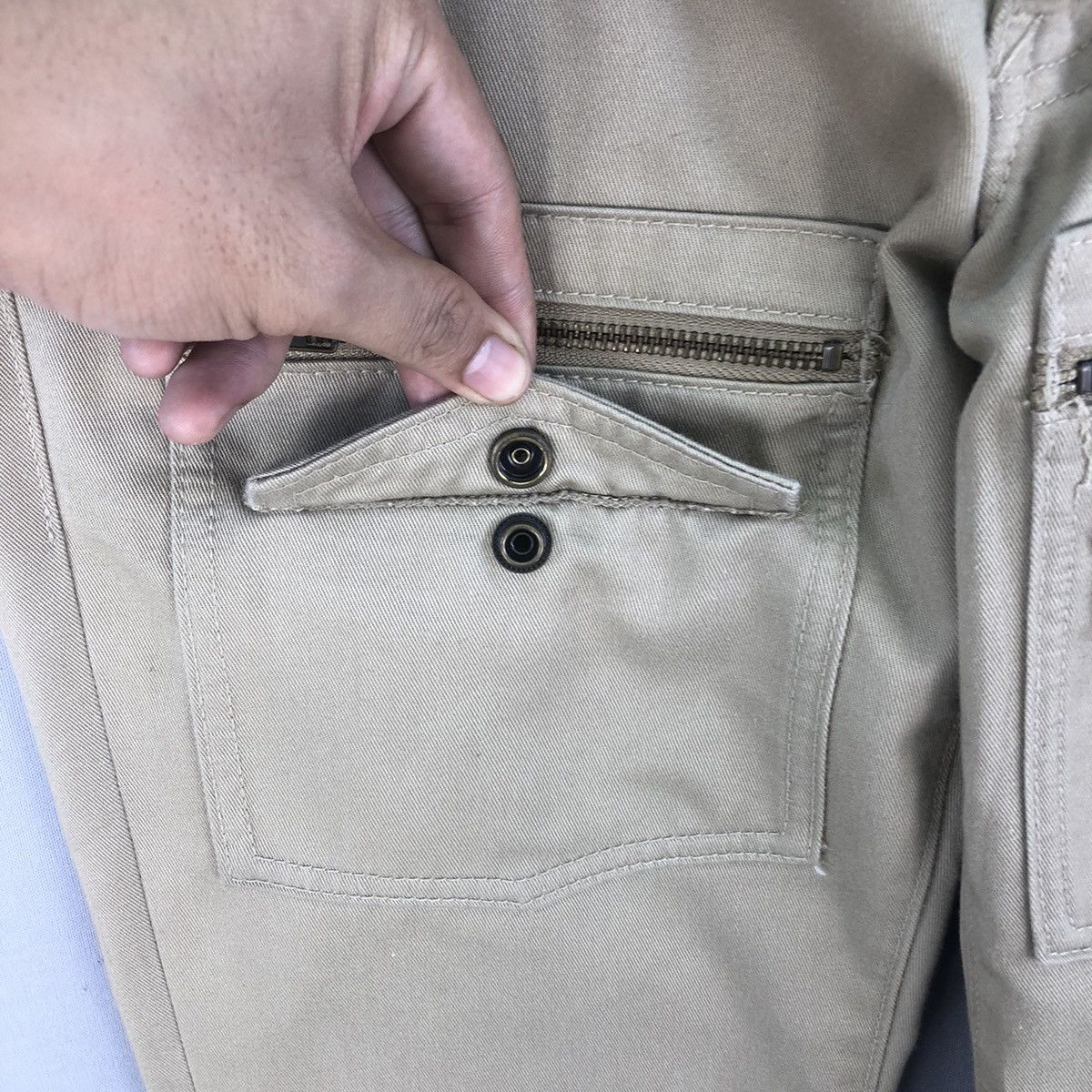 Japanese Brand Vintage 2000s Risot Rhinestone Low Rise Flare Bushpants Size 31" - 10 Thumbnail
