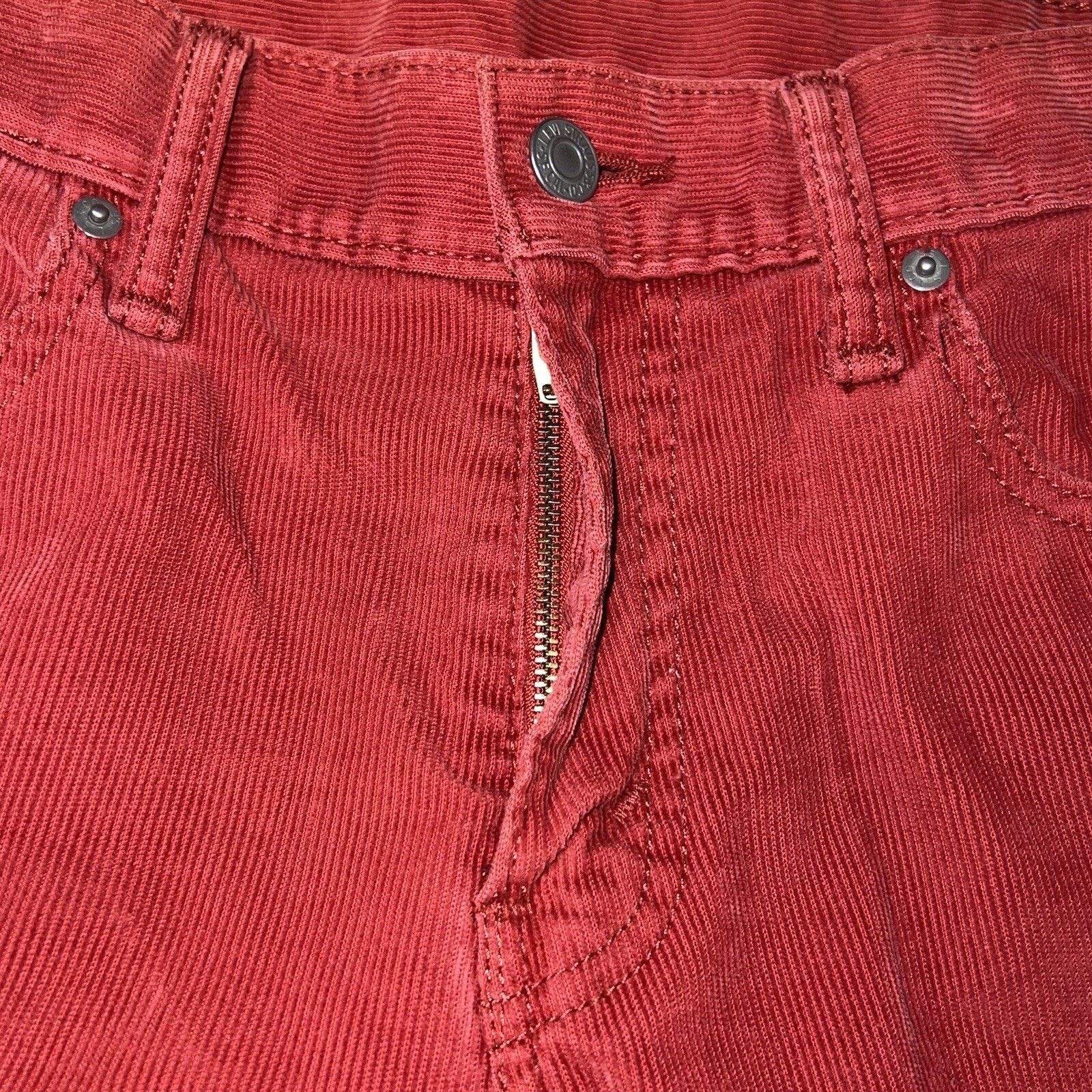 Levi's Levi’s 514 Corduroy Red Jeans Pants 30 x 32 White Tab Size US 30 / EU 46 - 5 Thumbnail