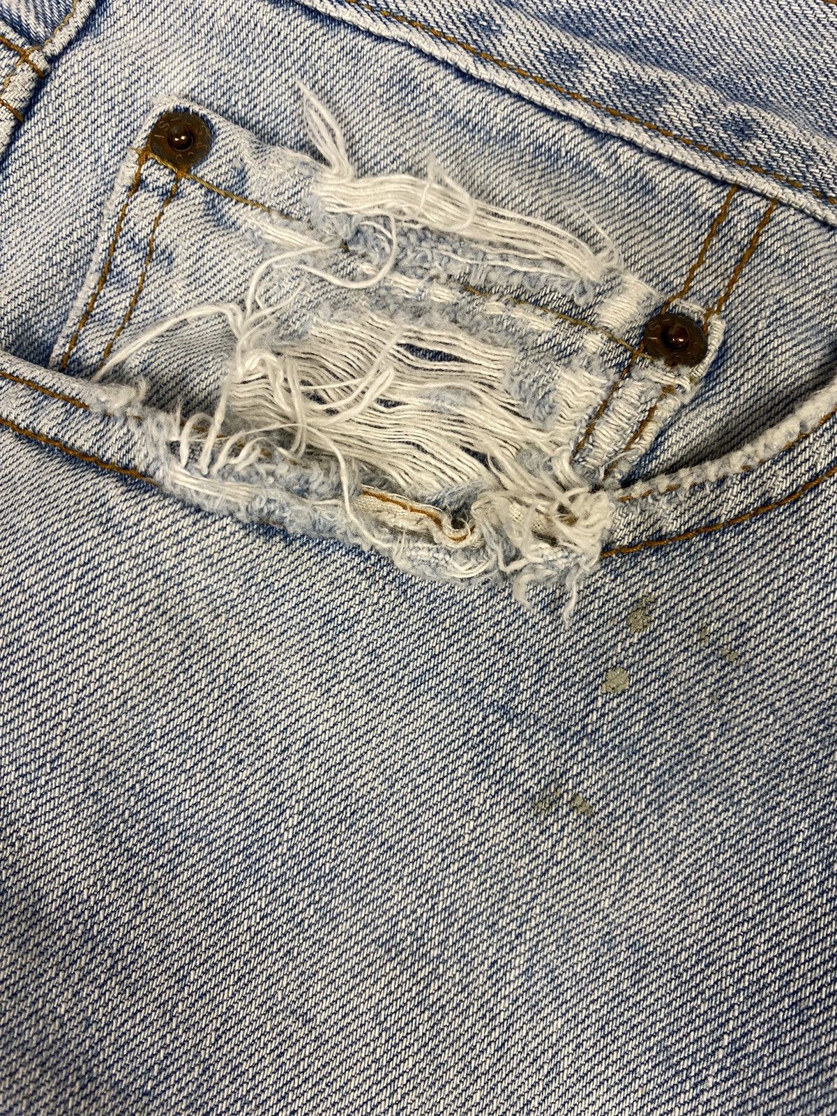 Levi's × Vintage Vintage Levis 505 Regular Fit Dissected Blue Denim Jeans Size US 34 / EU 50 - 12 Thumbnail