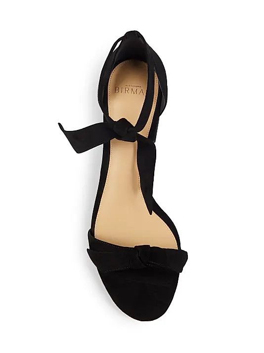 Alexandre Birman os11x1225 Clarita Bow Suede Sandals in Black Size US 9 / IT 39 - 5 Thumbnail