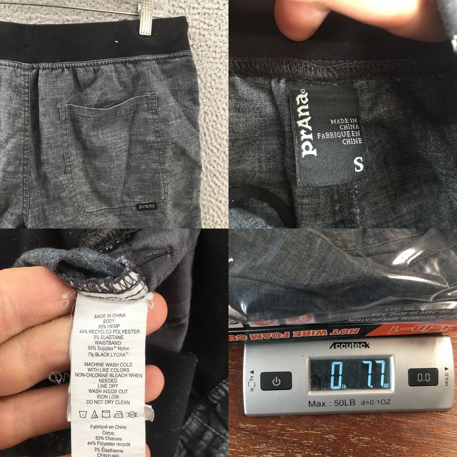 Prana Prana Chino Shorts Mens S Gray Mid Rise Flat Front Pull On Pocket 31x10 Shorts Size US 29 - 9 Thumbnail