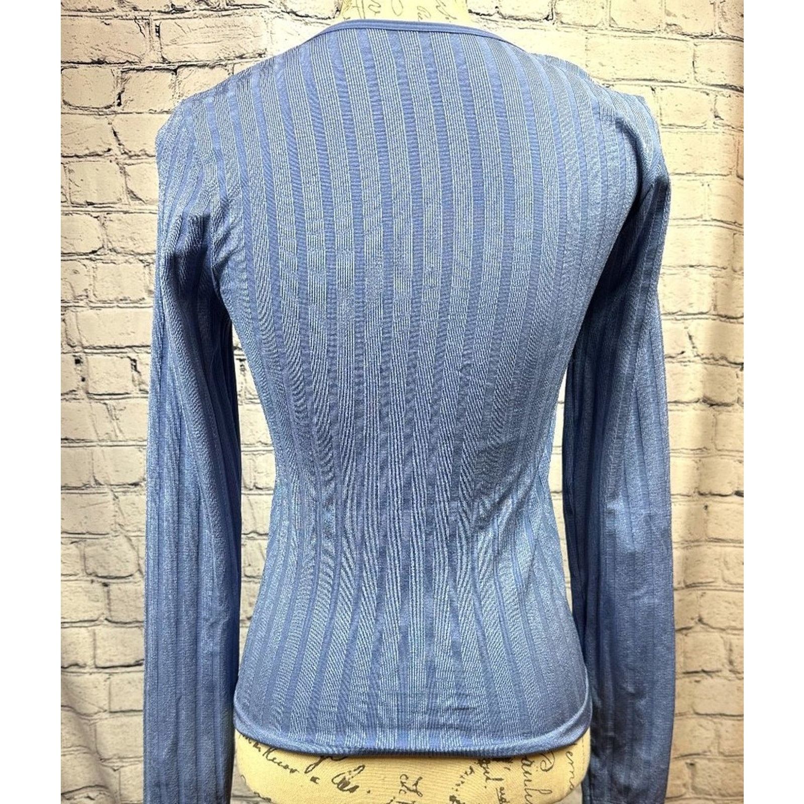 Free People Free People Scoop Long Sleeve Lucky U Layering Top Blue M/L Size L / US 10 / IT 46 - 11 Thumbnail