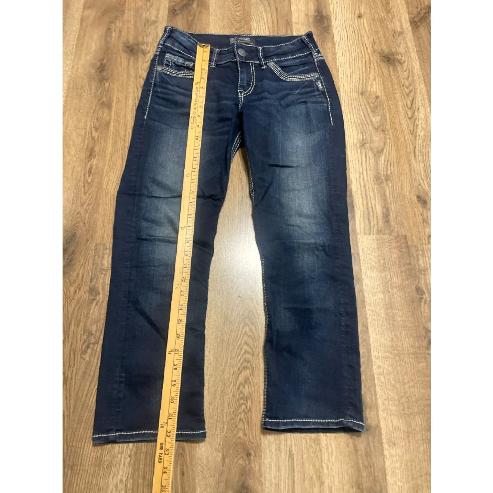 Silver Jeans Co. Silver Jeans Co. Jeans Women W27 Blue Denim SUKI Capris Pockets Size 27" / US 4 / IT 40 - 5 Thumbnail