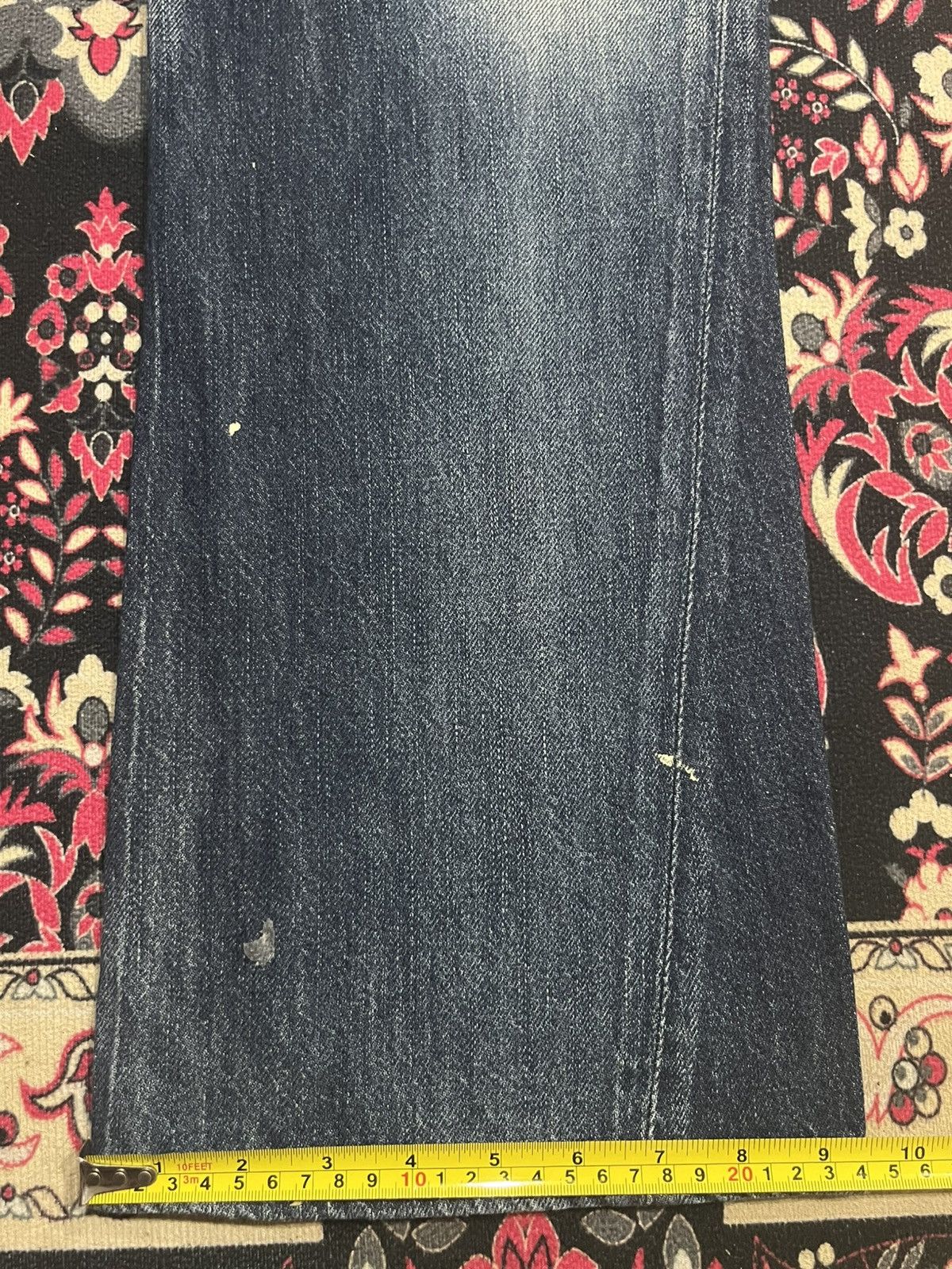 Tornado Mart ⚡️Flare⚡️Vintage Edwin Blue Trip Blowout Distressed Blue Jeans Size US 34 / EU 50 - 16 Thumbnail
