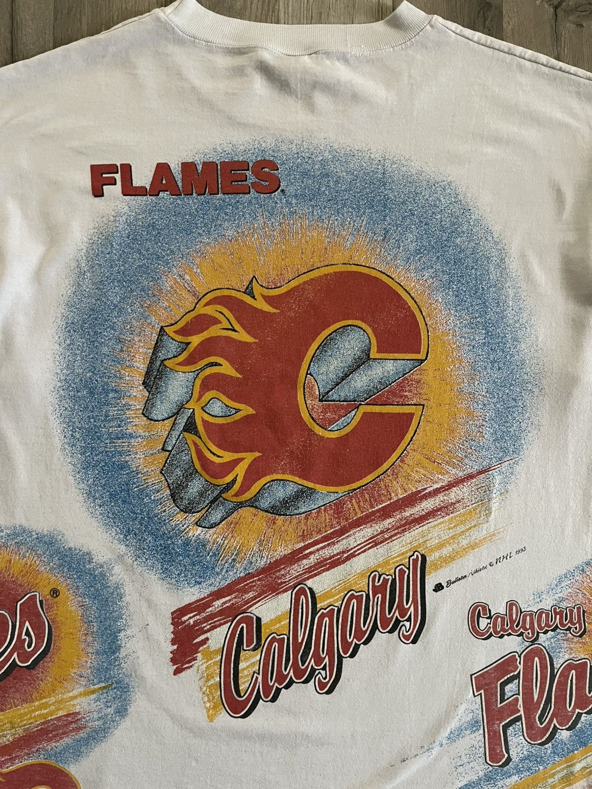 Vintage Vintage Calgary Flames Bulletin Athletic AOP Tee Size US XL / EU 56 / 4 - 10 Thumbnail