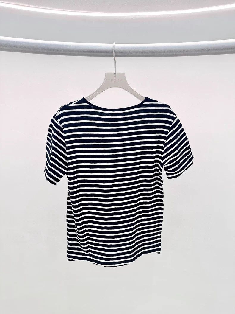 Saint Laurent Paris Saint Laurent Paris Black and white striped T-shirt Size ONE SIZE - 2 Thumbnail