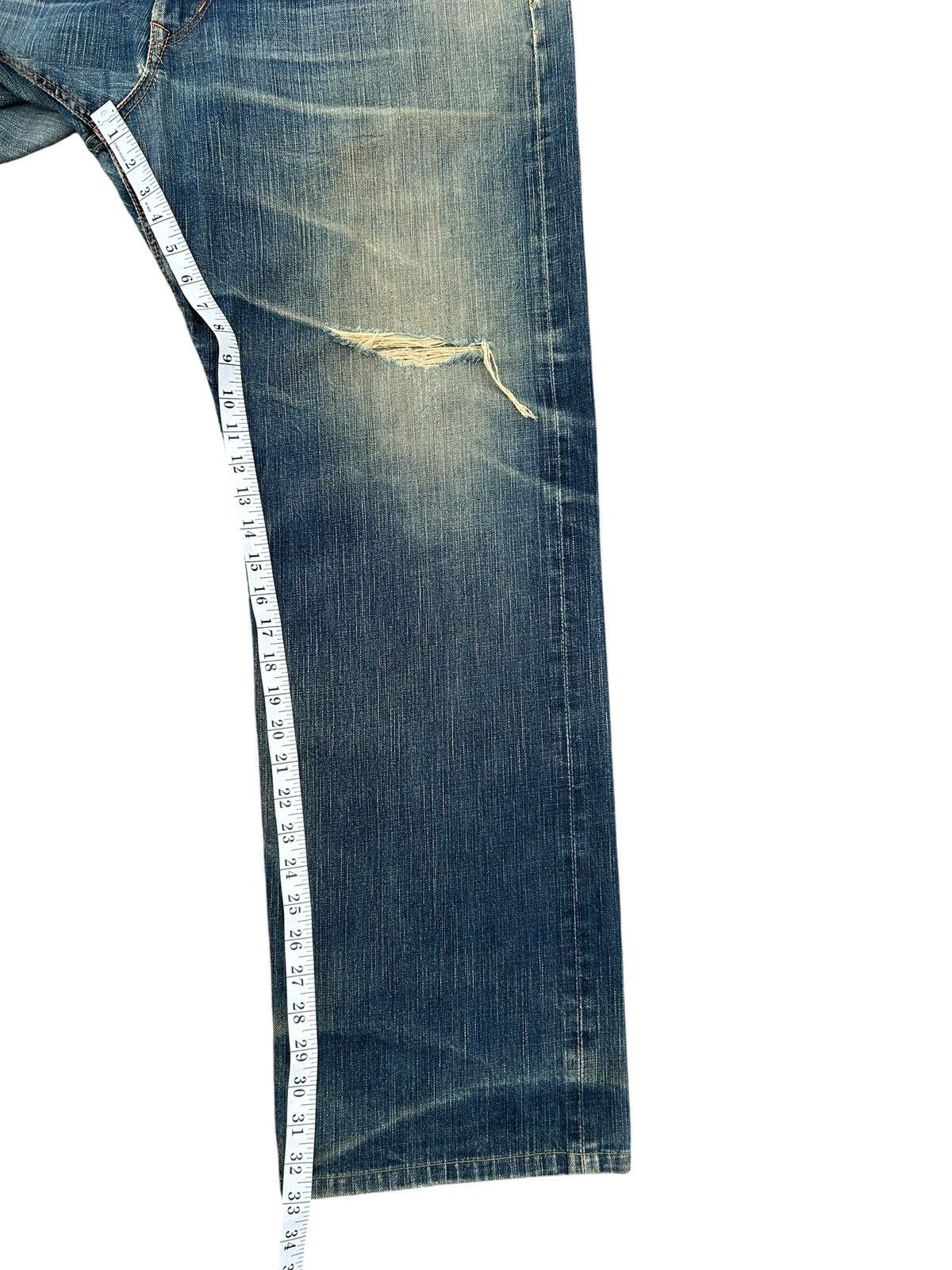 Kapital Vintage Edwin 505V Selvedge Thrashed Denim Jeans Size US 40 / EU 56 - 24 Thumbnail