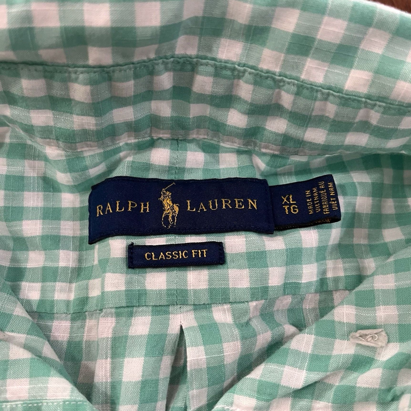 Polo Ralph Lauren Polo Ralph Lauren Shirt Men’s XL Teal Aqua Check Button Up Camp Classic Fit Size US XL / EU 56 / 4 - 4 Thumbnail