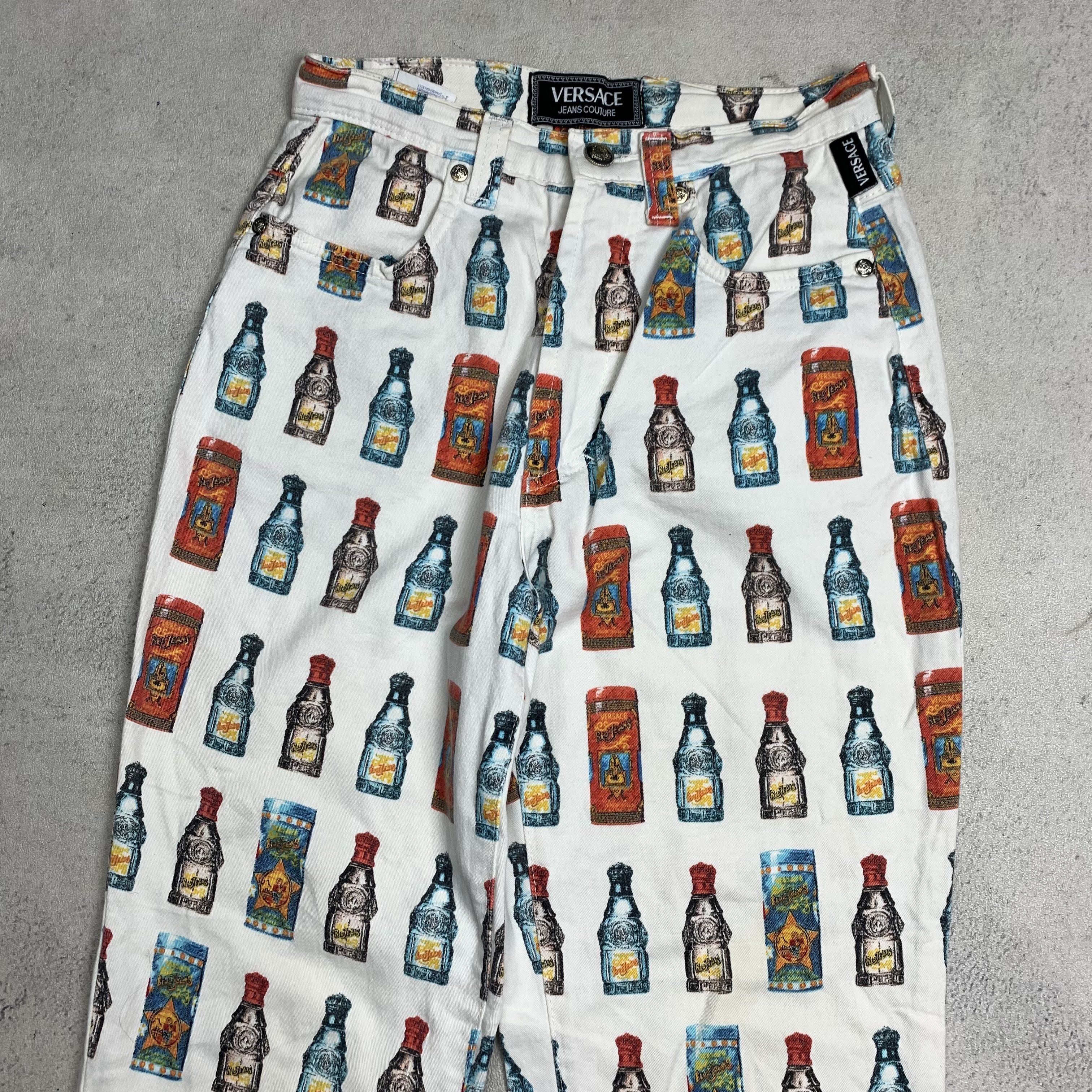 Versace 90s Versace Perfume Bottle Fullprint Pants Size 25" / US 0 / IT 36 - 3 Thumbnail