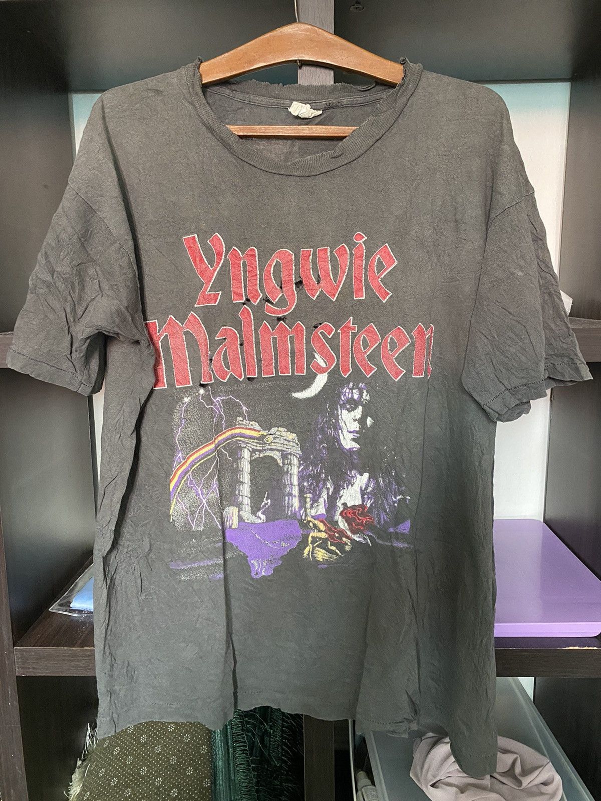 DISTRESSED YNGWIE MALMSTEEN WORLD TOUR TSHIRT