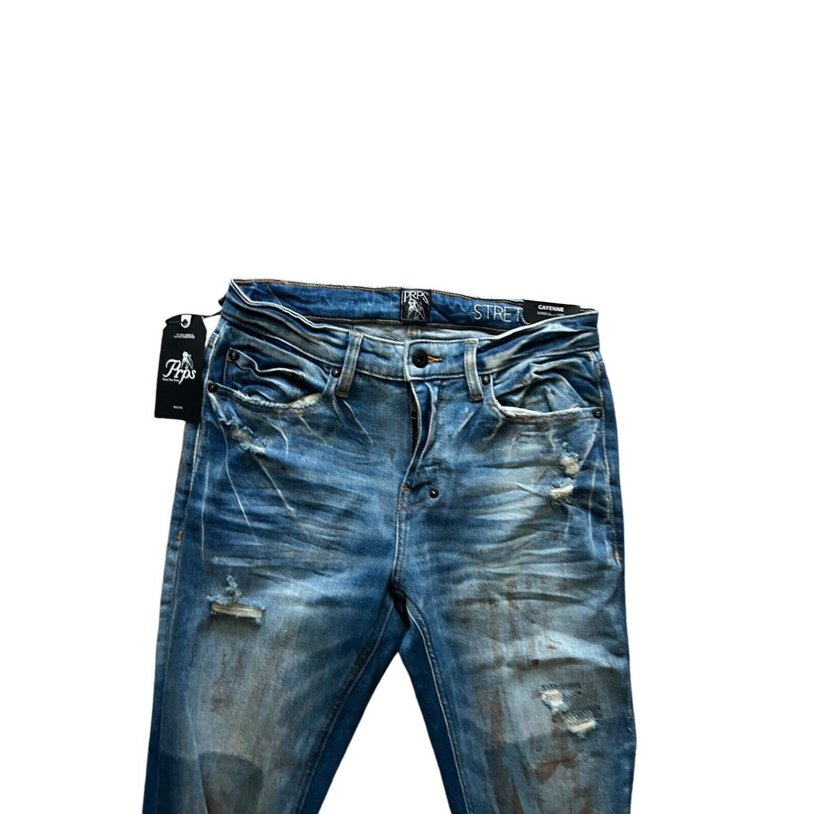 Prps PRPS Cayenne Skinny Fit Men's Stretch Jeans Blue Size 29/32 Size US 29 - 2 Thumbnail